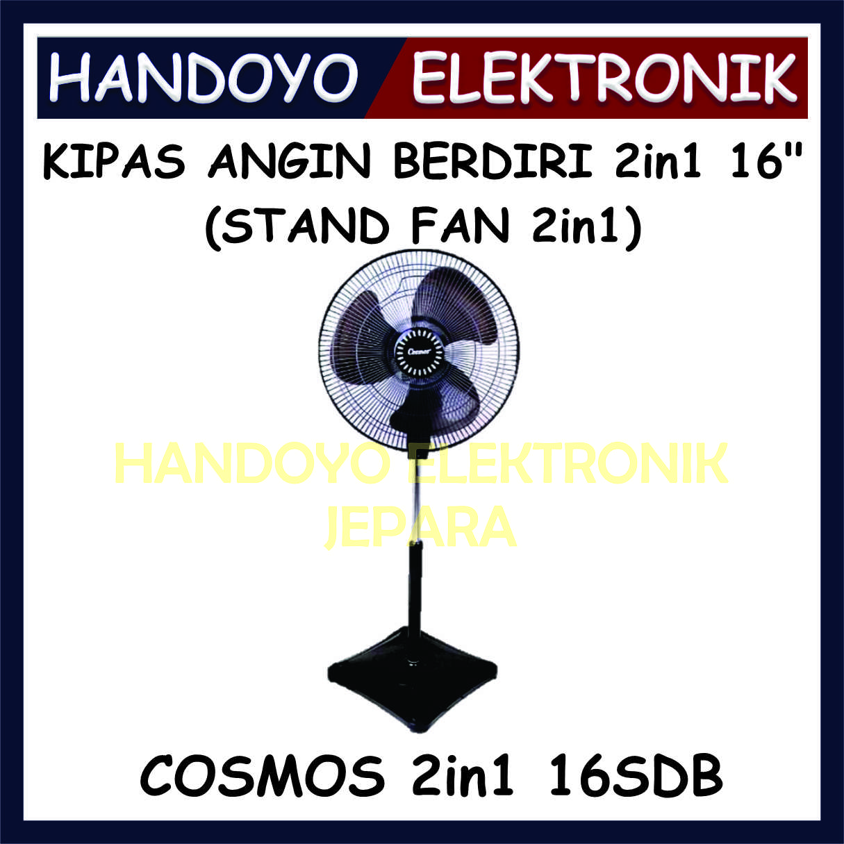 Stand Fan Cosmos 16 SDB (16 Inch) (Kaki Kotak)