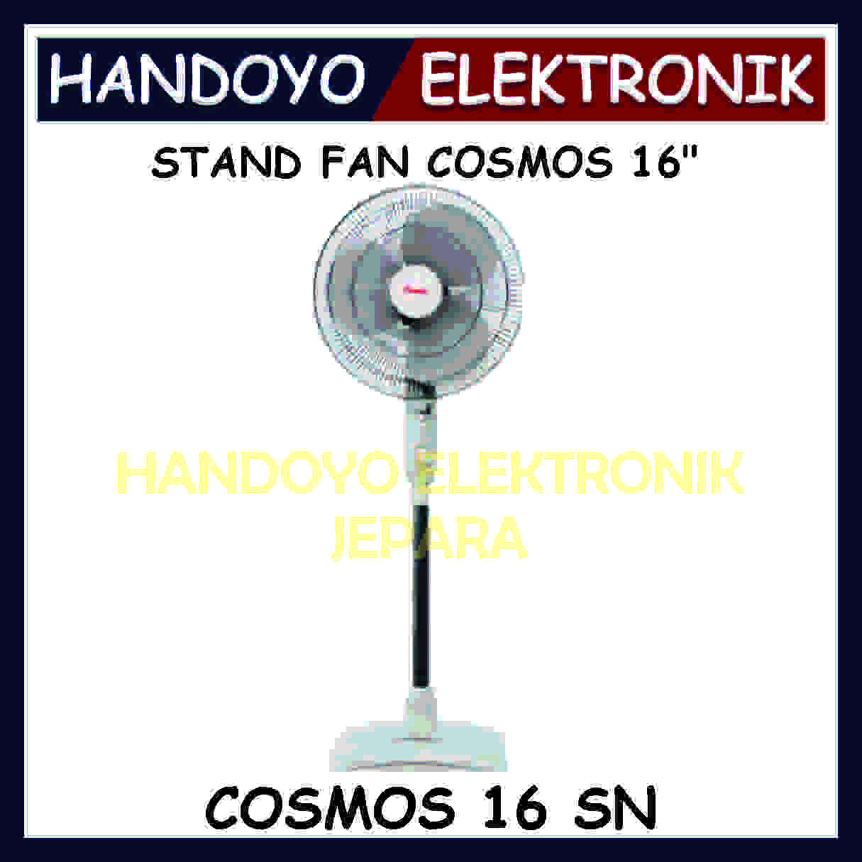Stand Fan Cosmos 16 SN (16 Inch) (Kaki Kotak)