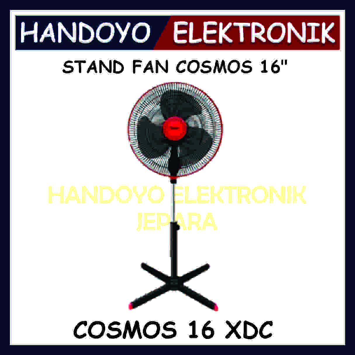 Stand Fan Cosmos 16 XDC (16 Inch) (Kaki Silang)