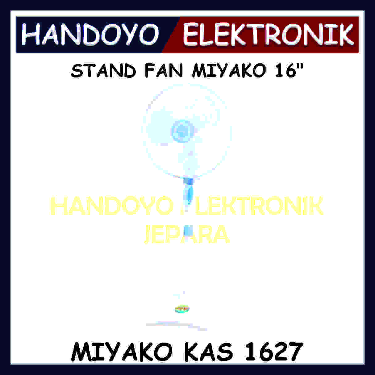 Stand Fan Miyako Kas 1627 [KB] (16 Inch) (Kaki Kotak)