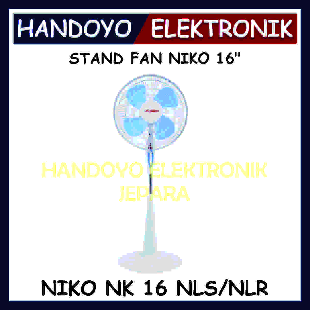 Stand Fan Niko NK 16 NLB/NLS (16 Inch) (Kaki Bulat)