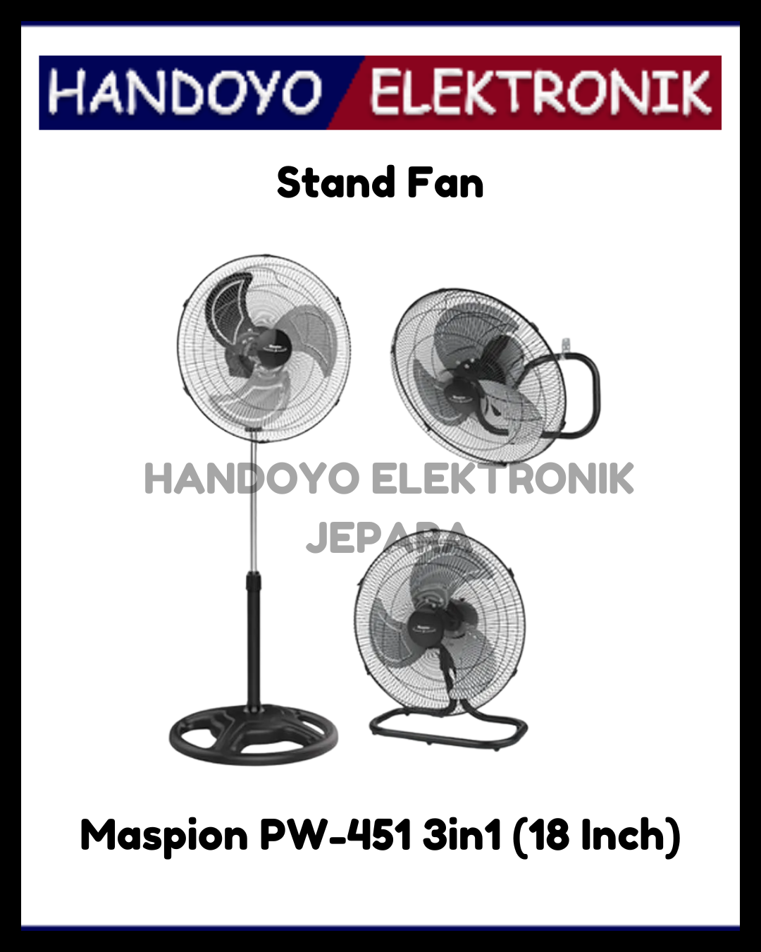 Stand Fan Maspion PW-451 3in1 (18 Inch)