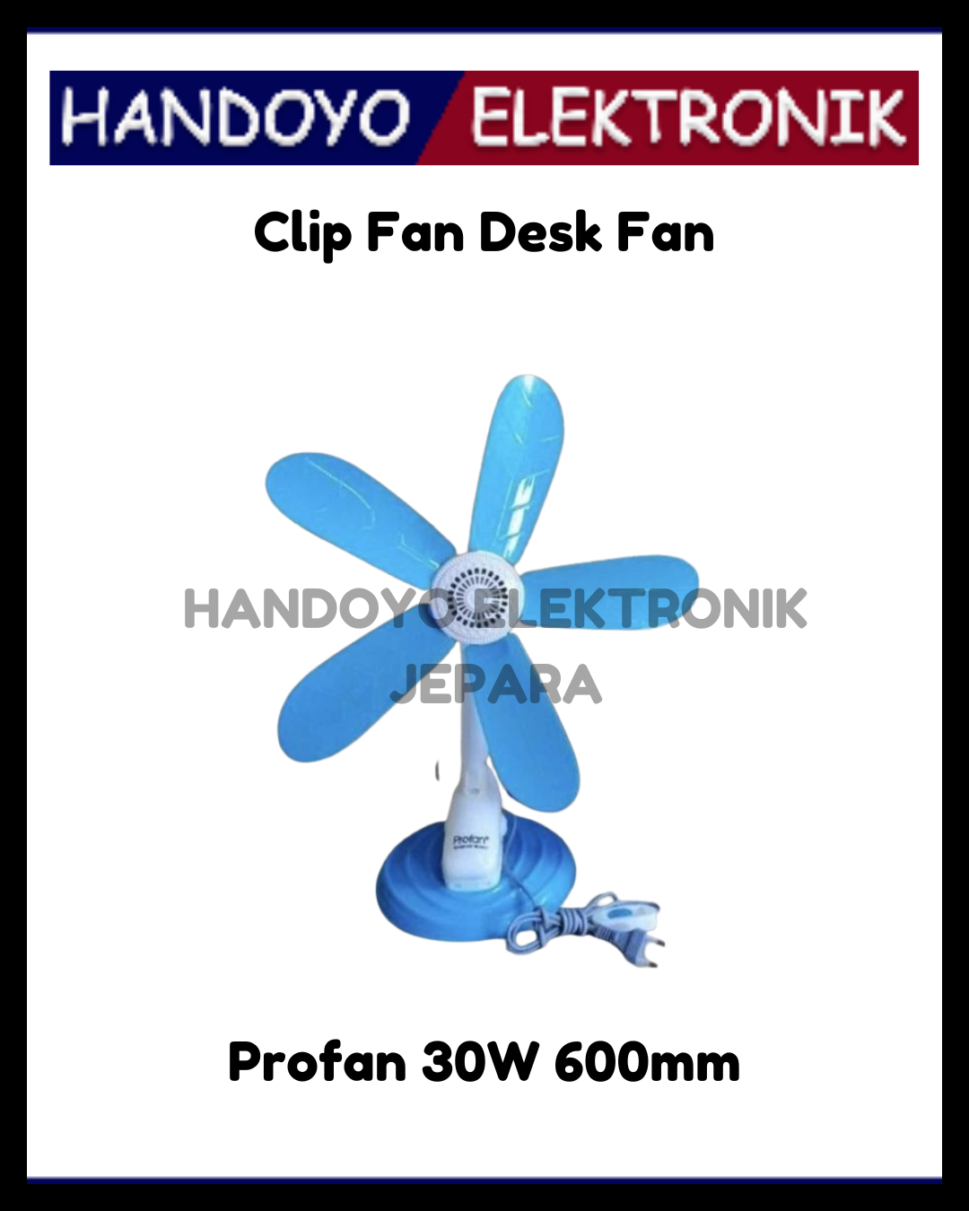 Mini Fan Clip Fan Desk Fan Profan 30W 600mm