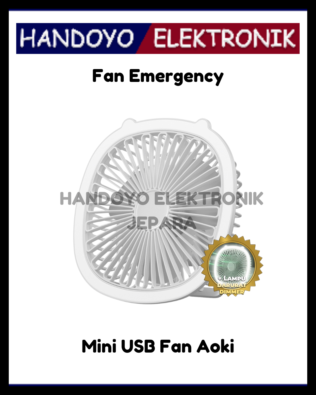 Mini USB Fan Emergency Aoki