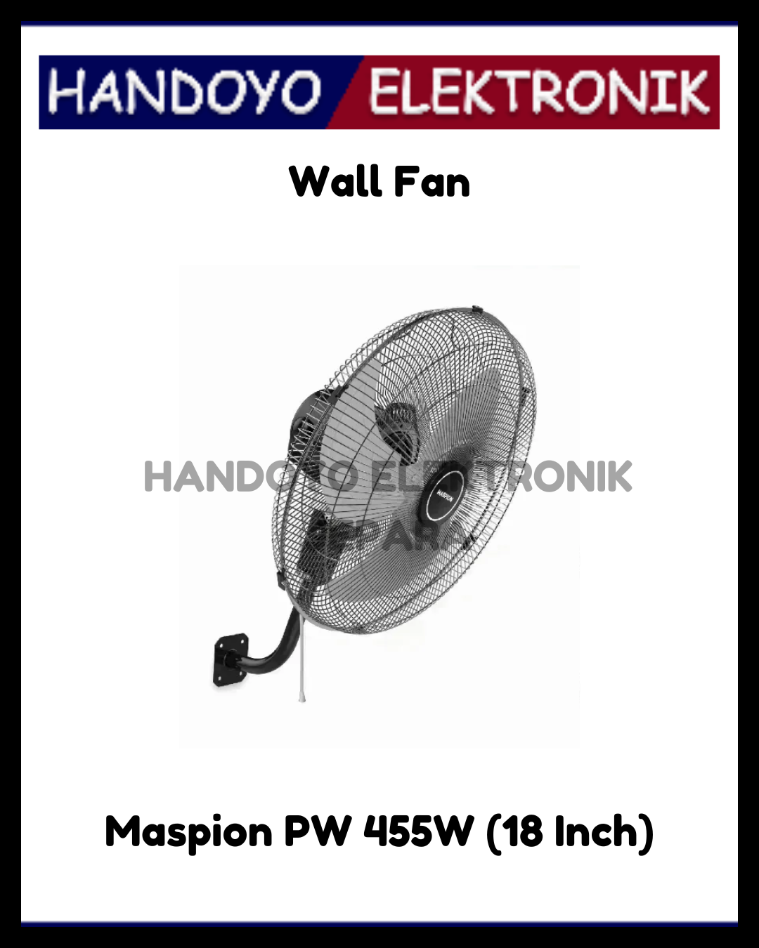 Wall Fan Maspion Stainless PW 455W