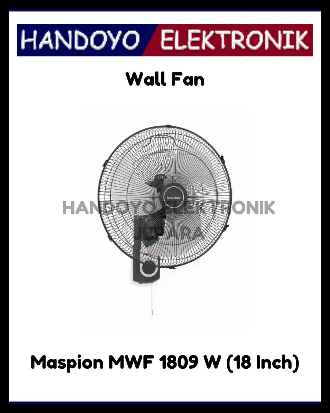 Wall Fan Maspion MWF 1809 W (18 Inch)