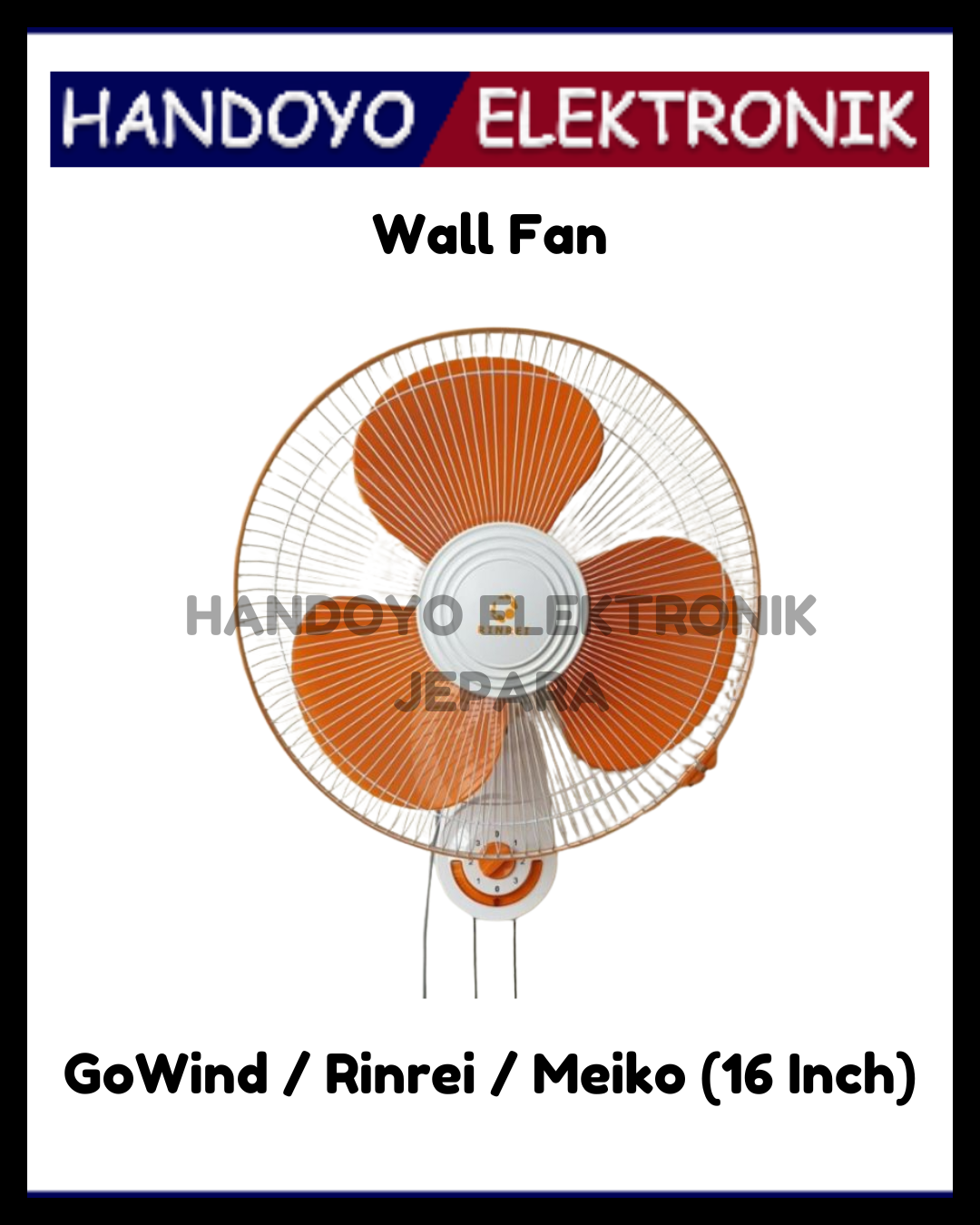 Wall Fan GoWind / Rinrei / Meiko (16 Inch)