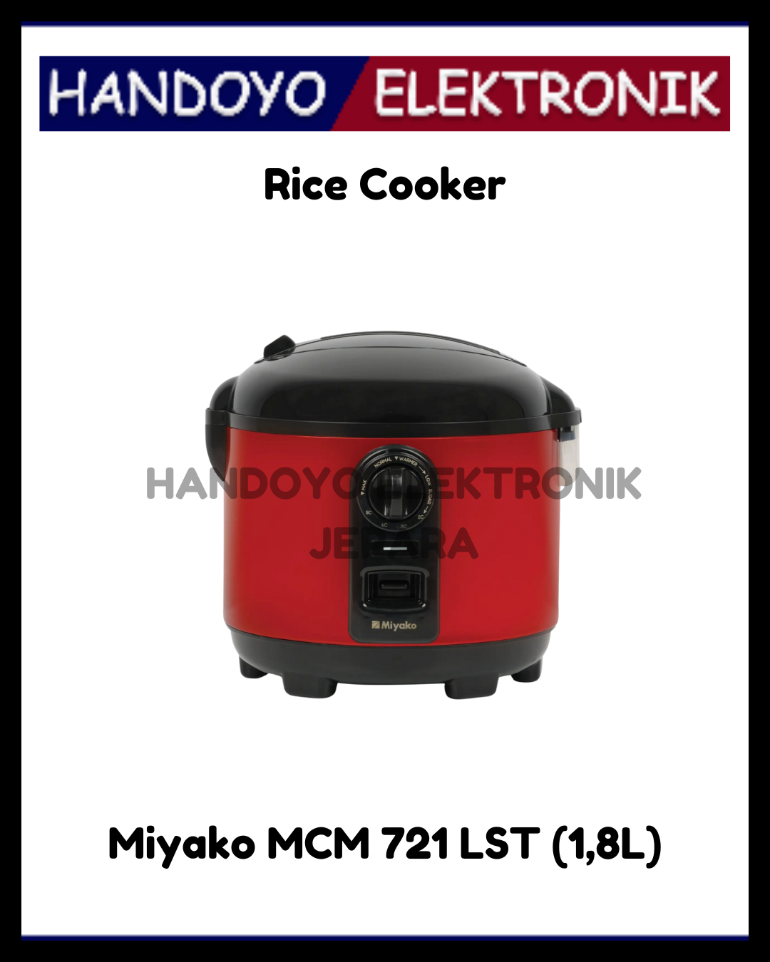 Rice Cooker Miyako MCM 721 LST Low Sugar (1,8L)