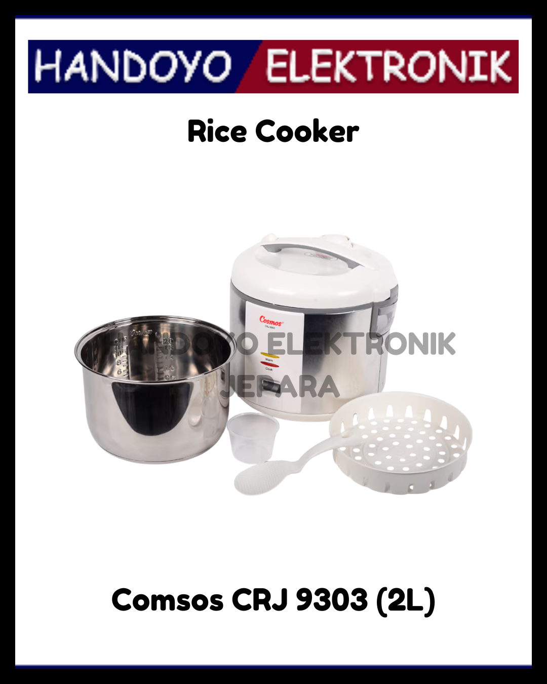 Rice Cooker Comsos CRJ 9303 (2L) Panci Stainlis