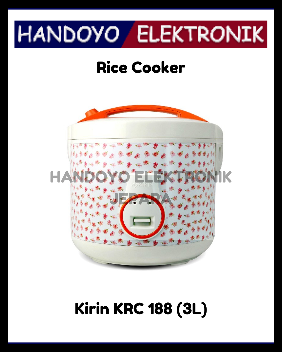 (PROMO) Rice Cooker Kirin KRC 188 (3L)