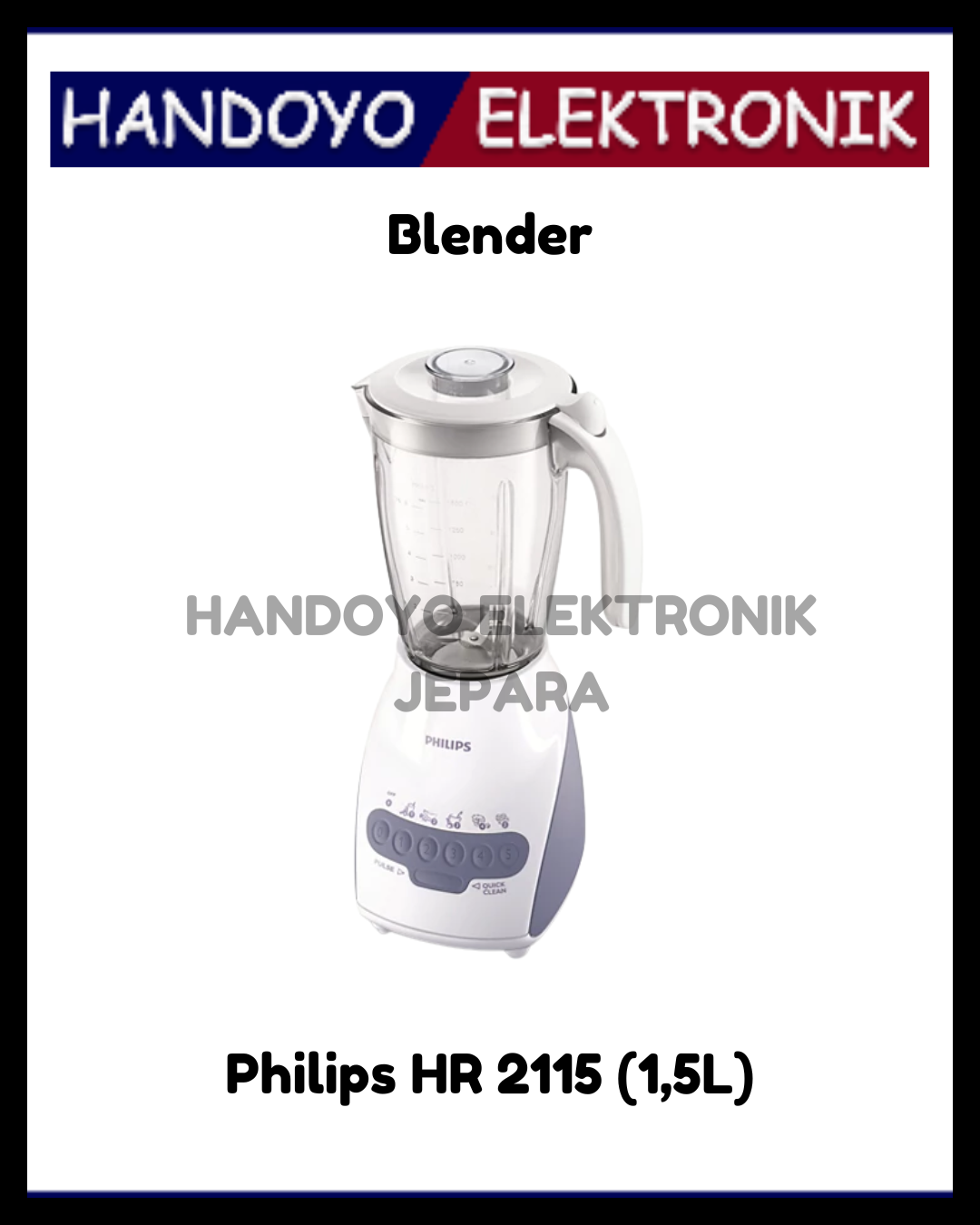 Blender Philips HR 2115 (1,5L) (2 Gelas)