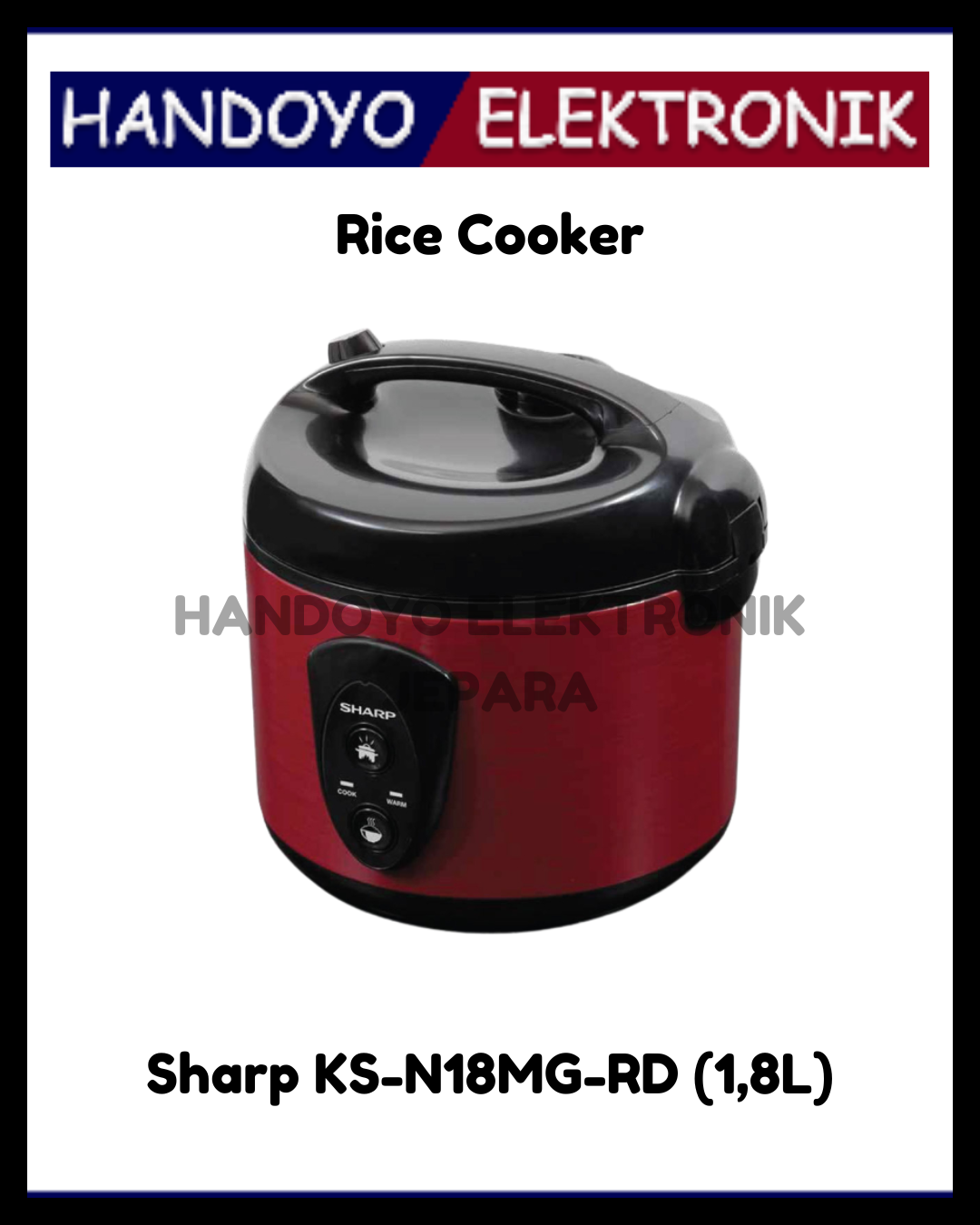 Rice Cooker Sharp KS-N18MG-RD (1,8L)