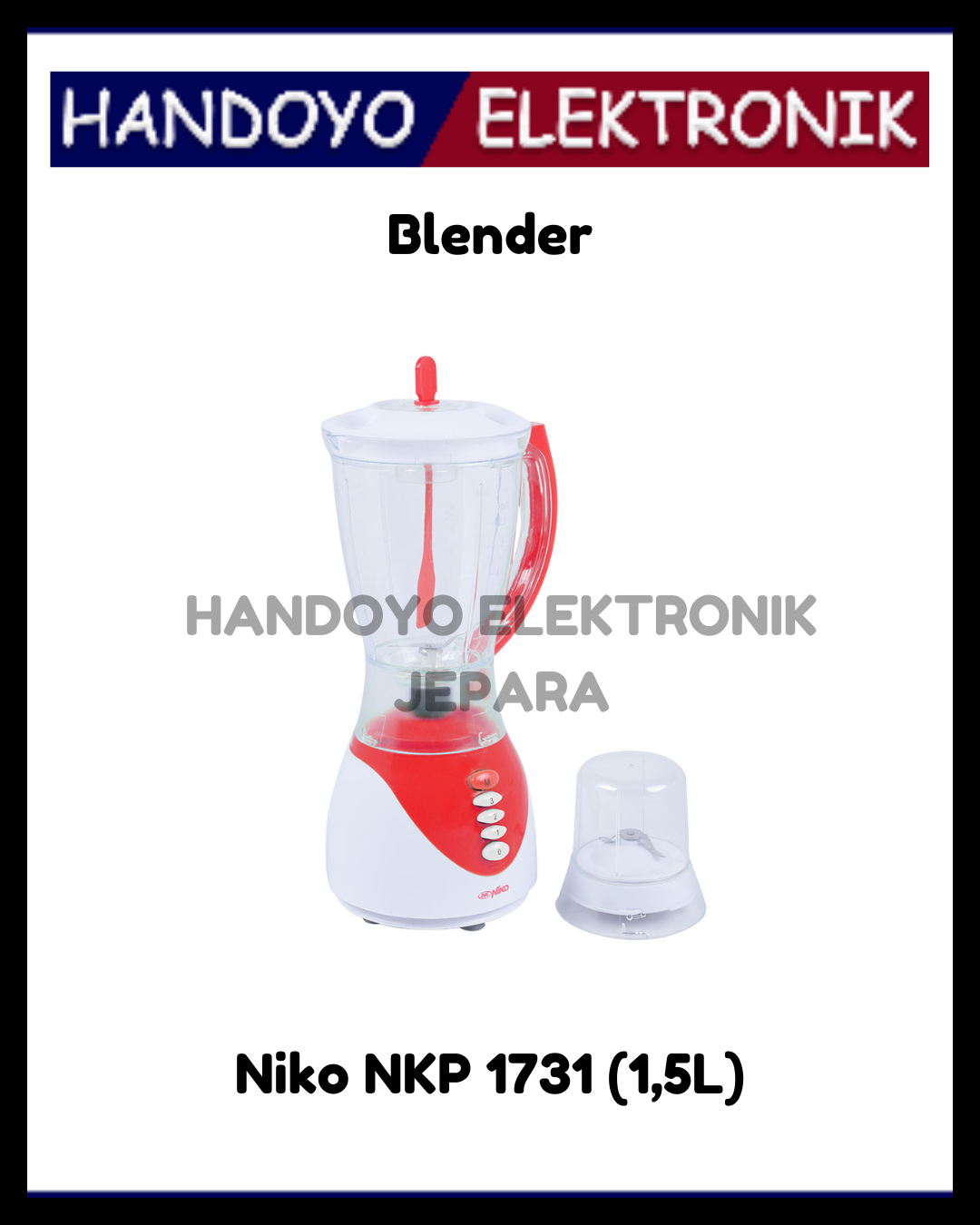Blender Niko Plastik NKP 1731 (1,5L)