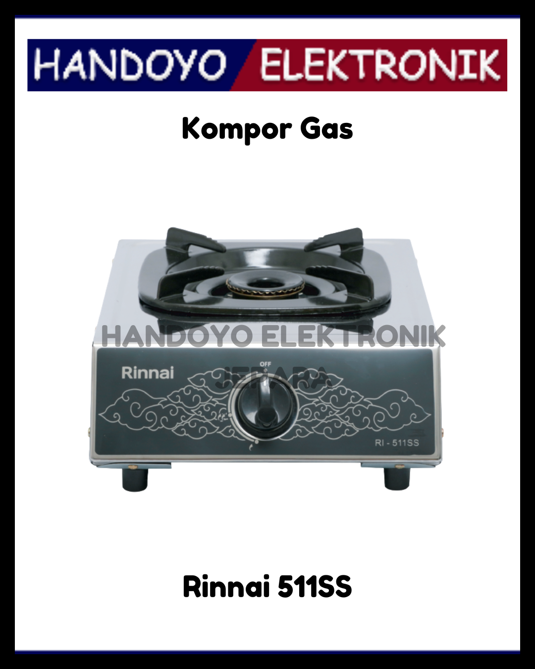 Kompor Gas 1 Tungku Rinnai 511SS