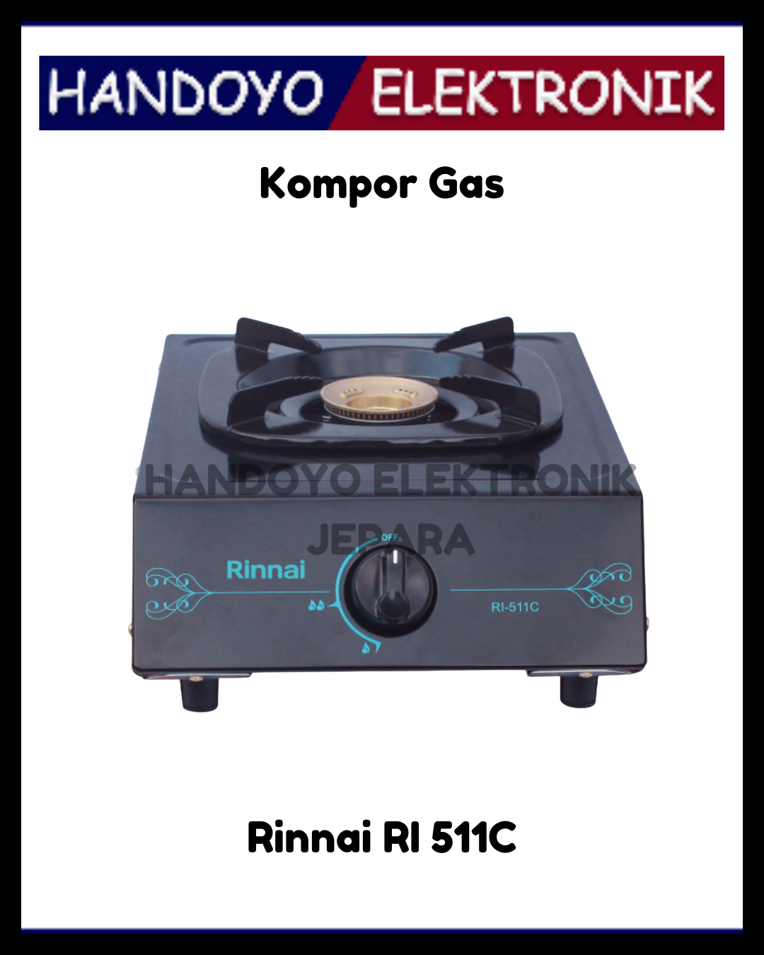 Kompor Gas 1 Tungku Rinnai RI 511C