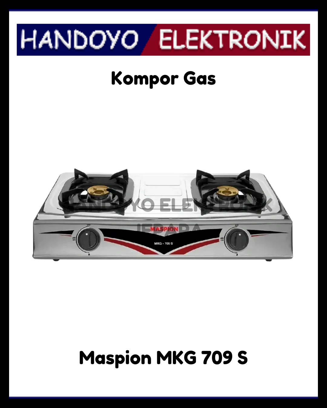 (PROMO) Kompor Gas 2 Tungku Maspion MKG-709 S