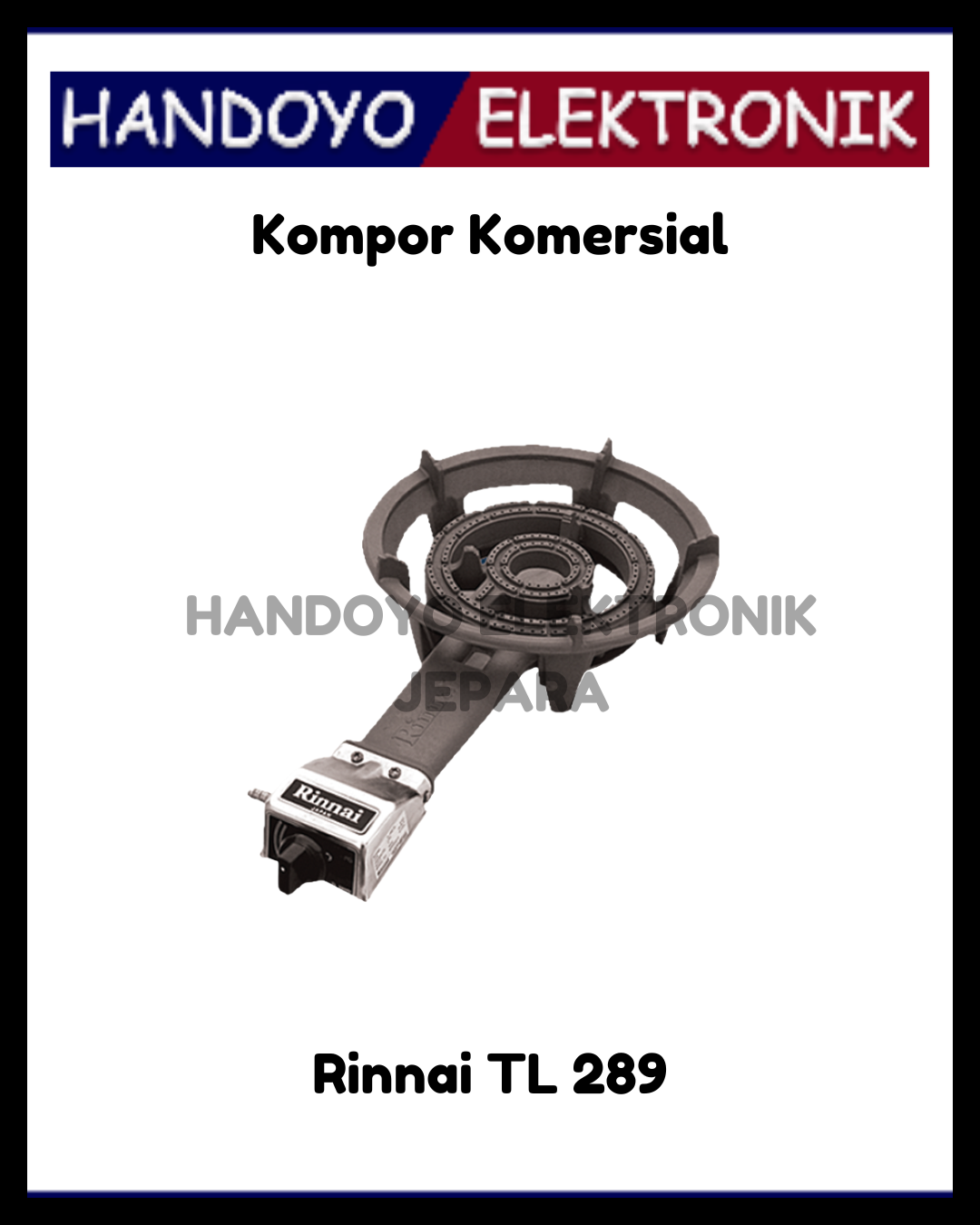 Kompor Gas Cor Komersial Rinnai TL 289