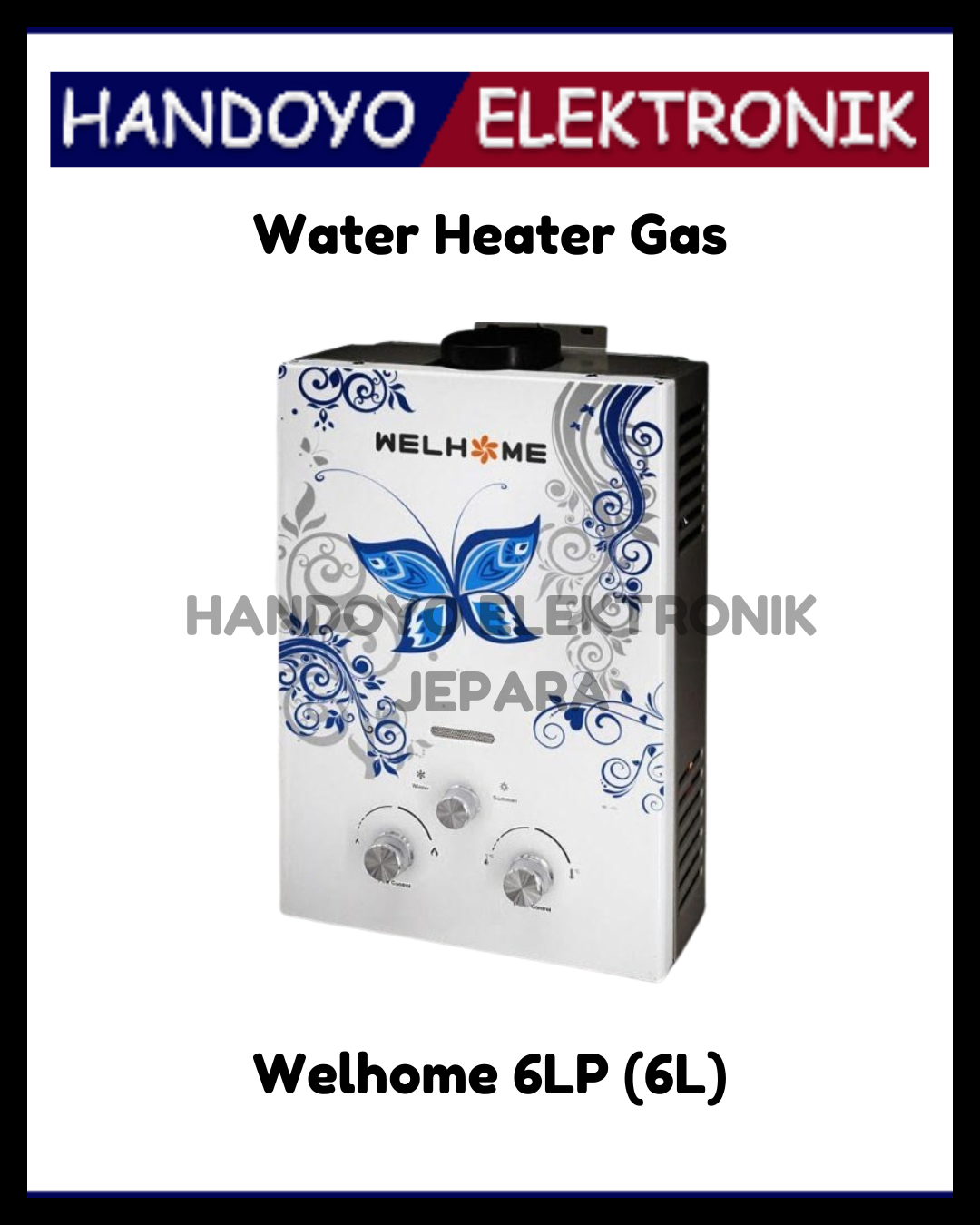 (PROMO) Water Heater Gas Welhome 6LP