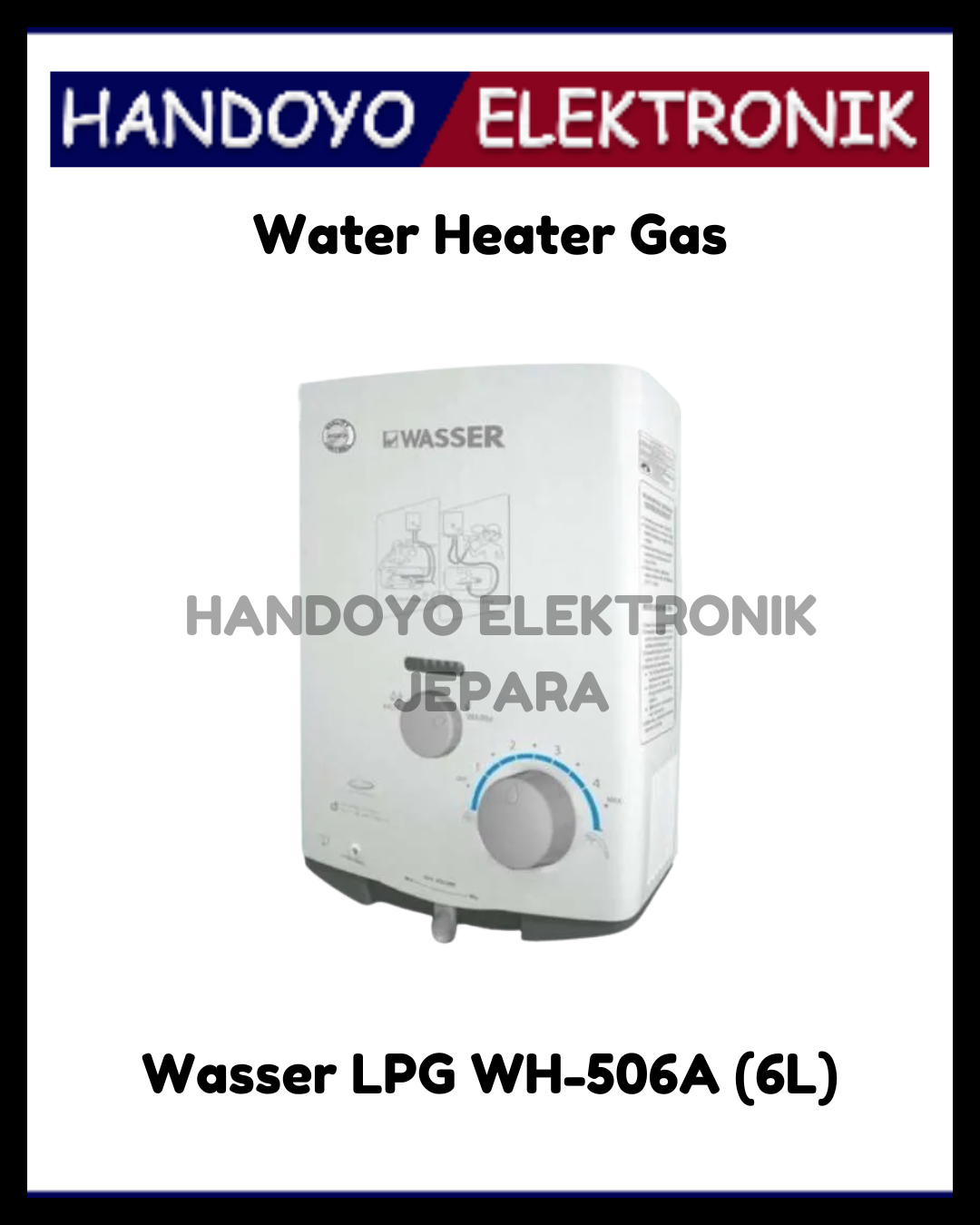 Water Heater Gas Wasser Tekanan Rendah 6L LPG WH-506A