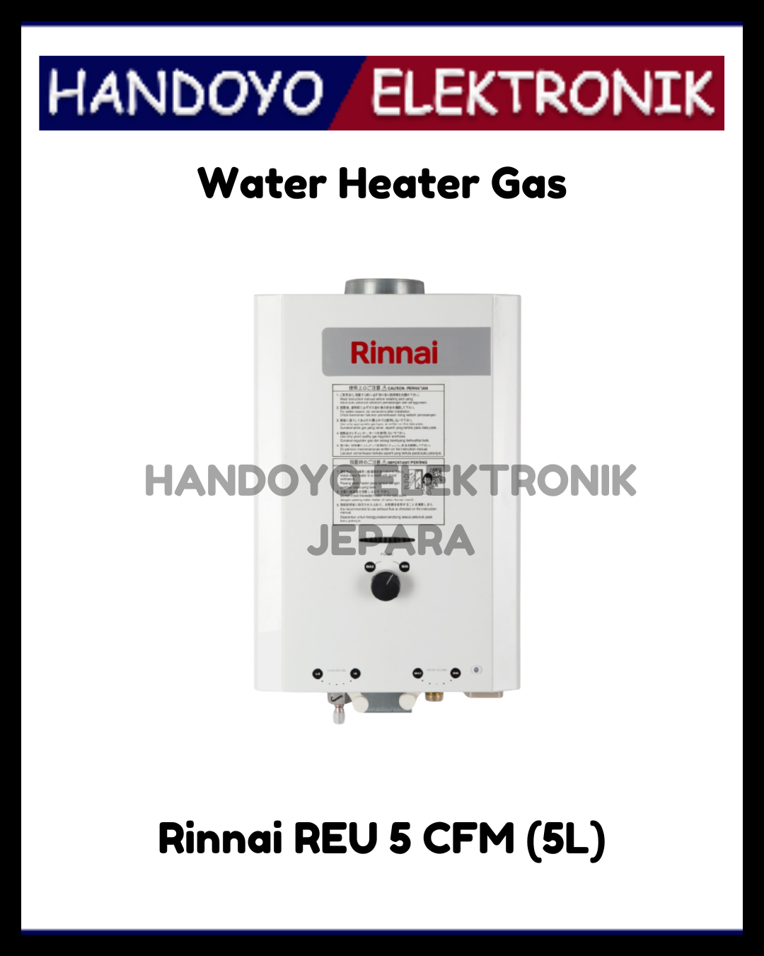 Water Heater Gas Rinnai REU 5 CFM (5L)