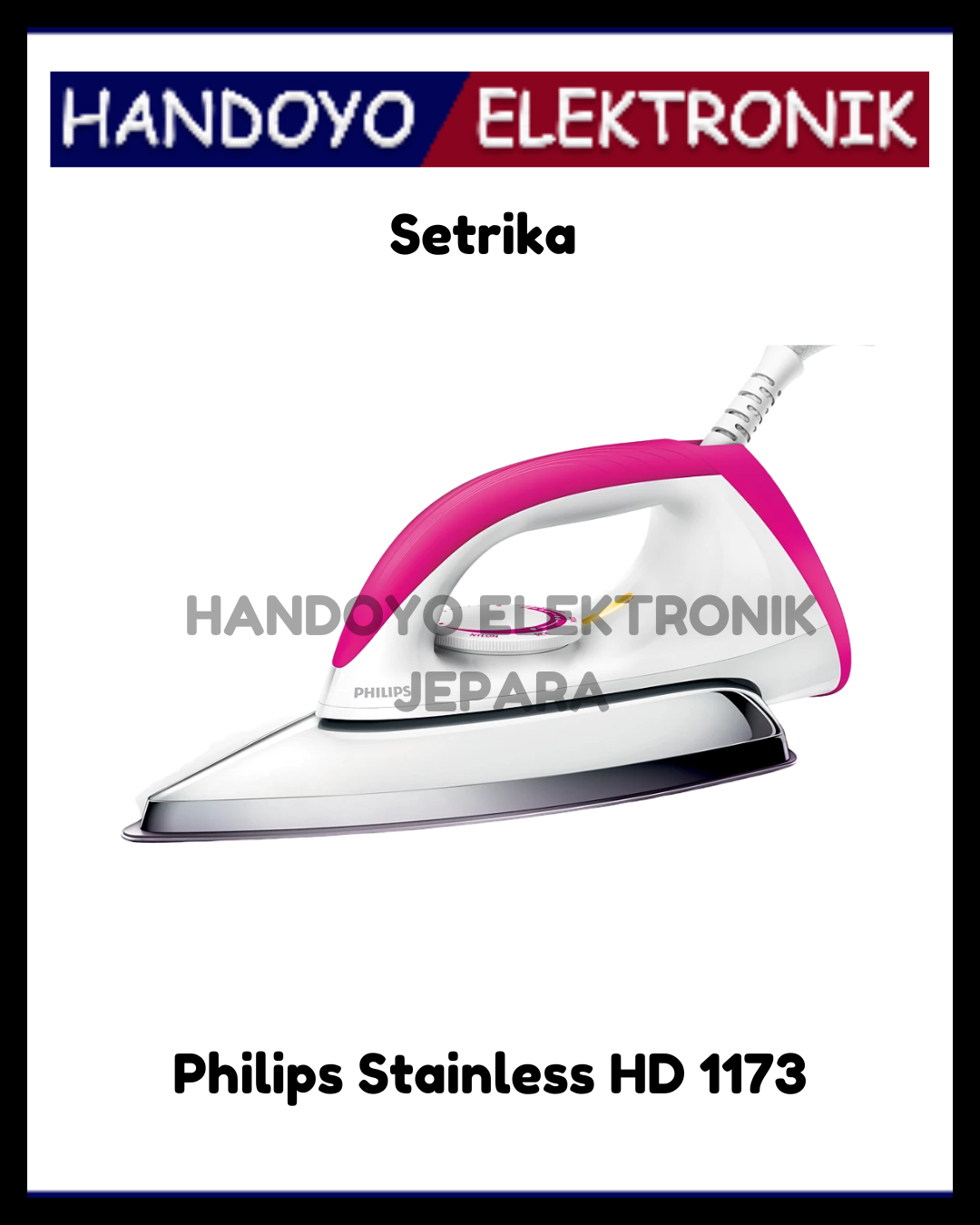 Setrika Philips Stainless HD 1173