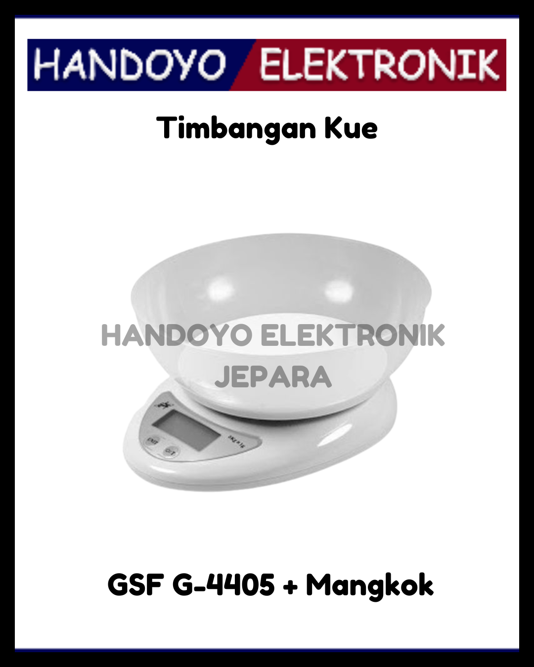Timbangan Kue GSF G-4405 + Mangkok