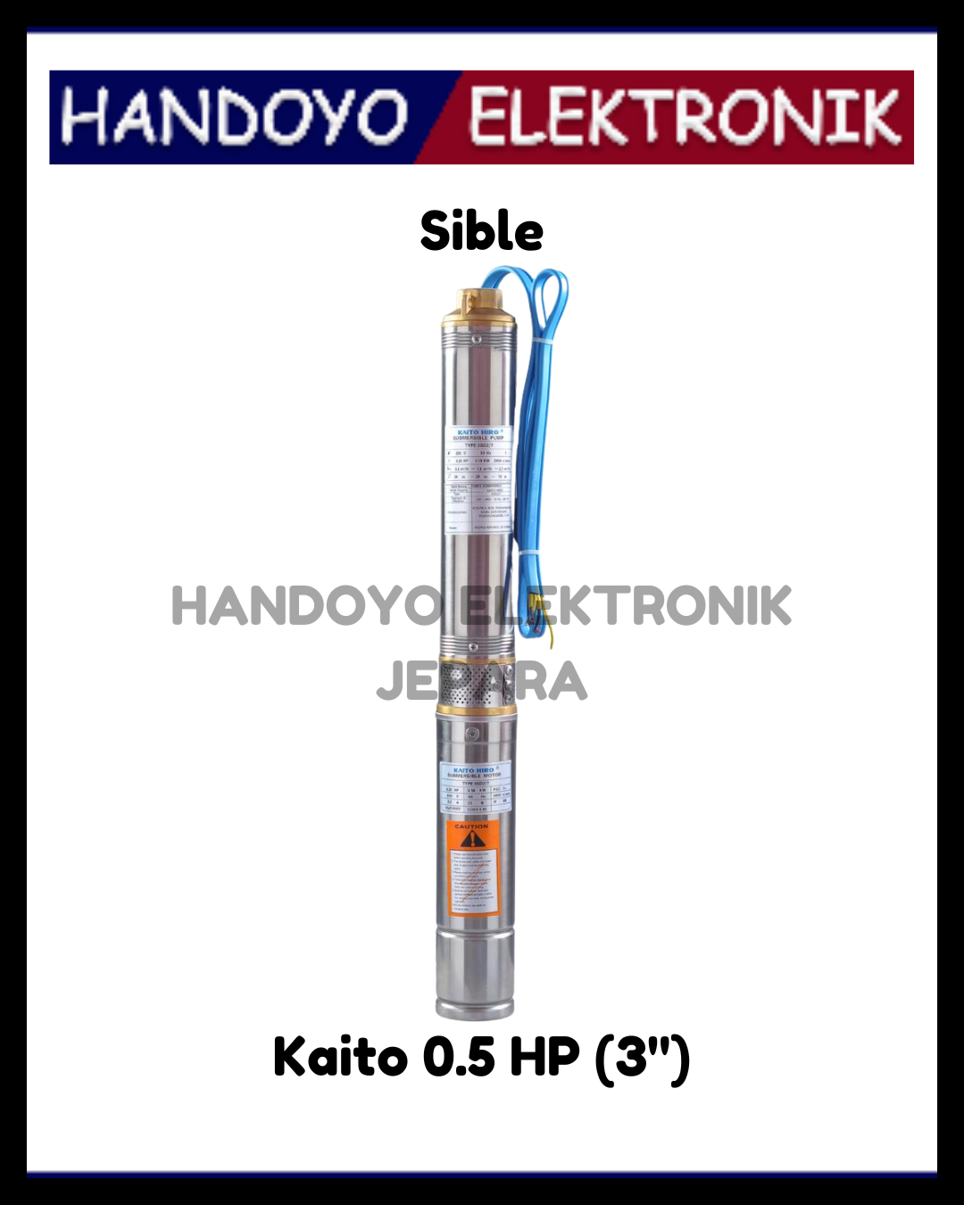 Pompa Sible Kaito 0,5 HP (3")