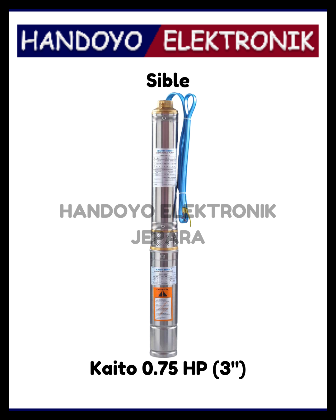 Pompa Sible Kaito 0,75 HP (3")